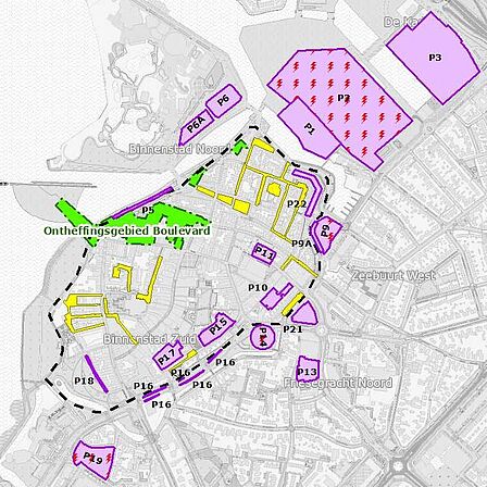 Kaart parkeerplaatsen Harderwijk