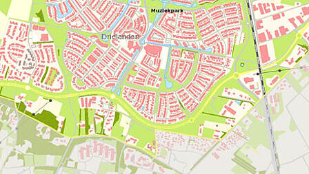 kaartje plangebied De Groene Zoom